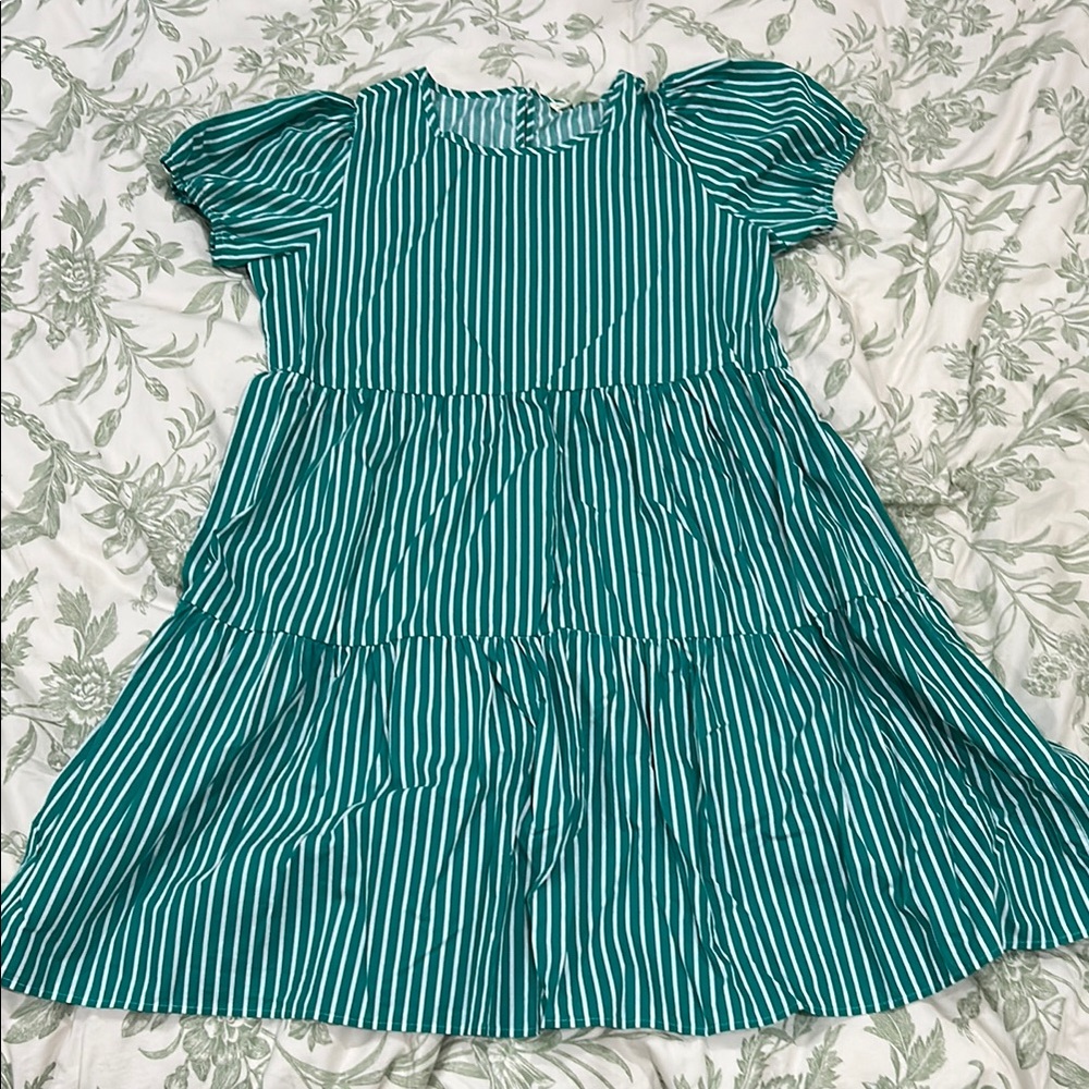 Striped Green Women’s Dress
